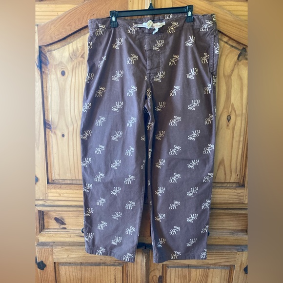 Men Boxers First brown white moose pajama lounge pants size L - Picture 1 of 8